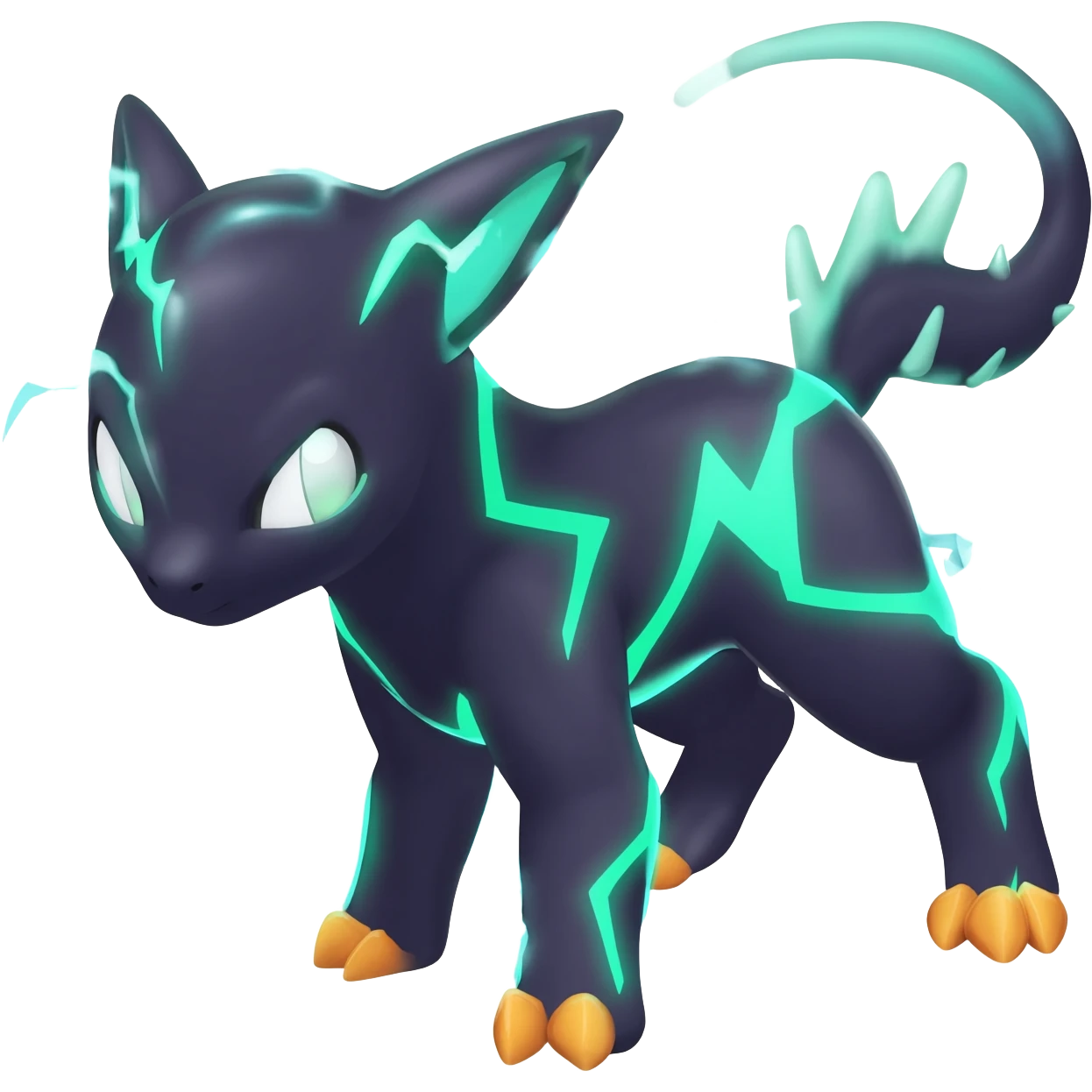 Elemental Dark-type-Electric-type natural Pokémon-Fakémon-creature emoji
