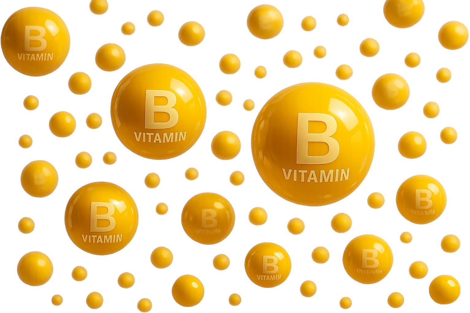 particella di vitamine b fluttuano in aria, iperrealistica 4k emoji