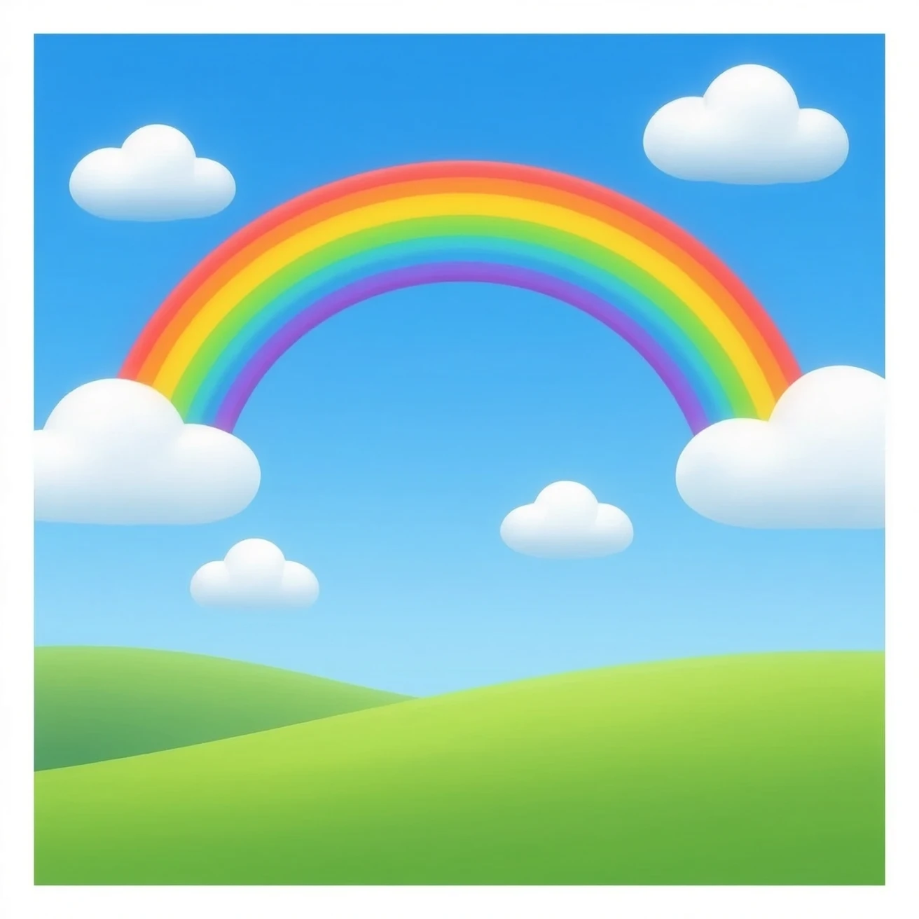rainbow and cloud emoji