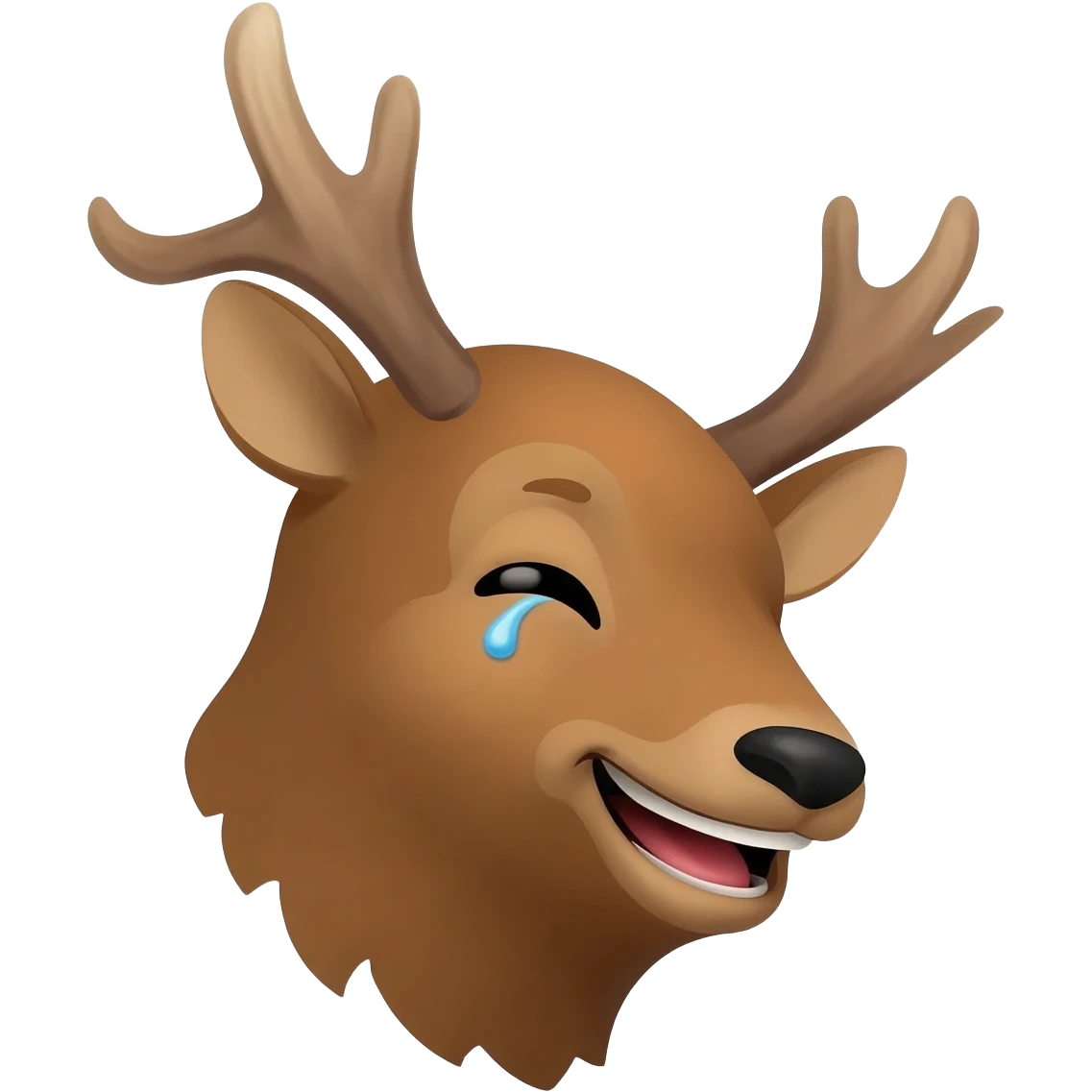 Tränen Lachender elchkopf diagonal emoji