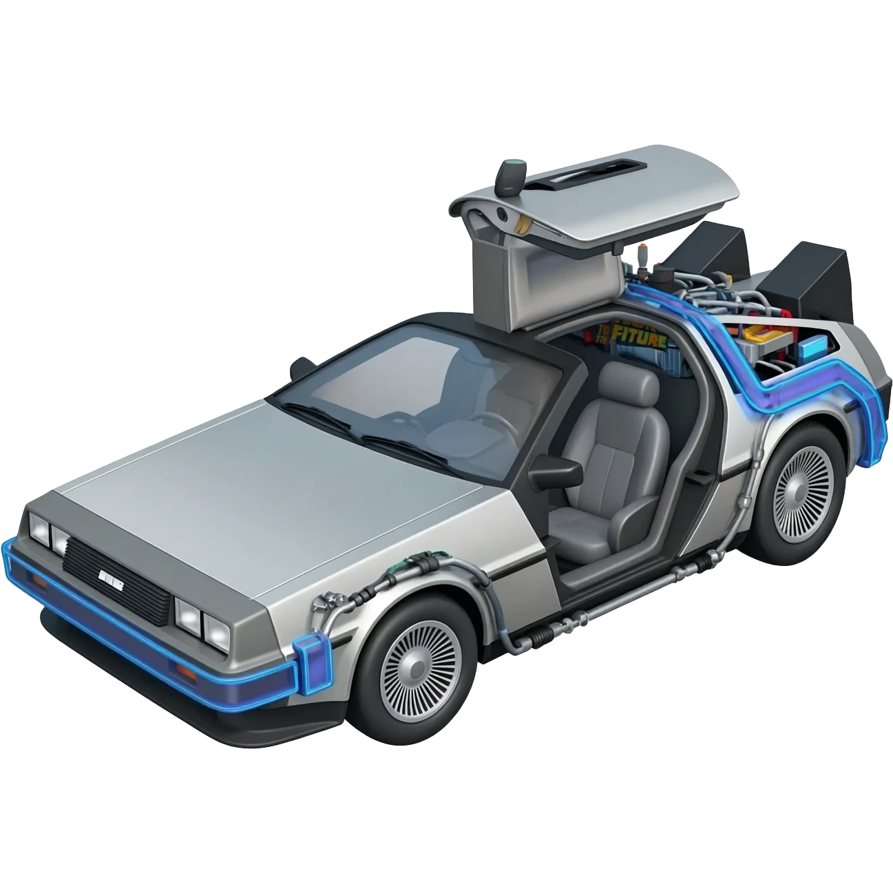 DeLorean Time Machine from Back to the Future emoji