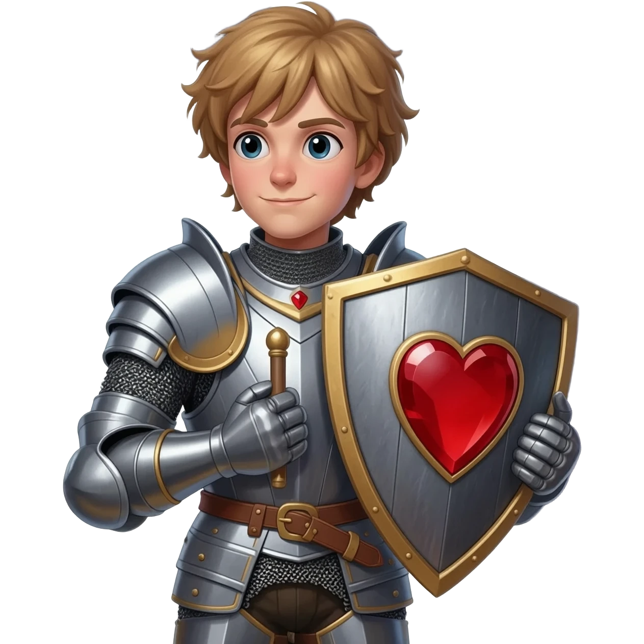 Caballero mediabal de amor emoji