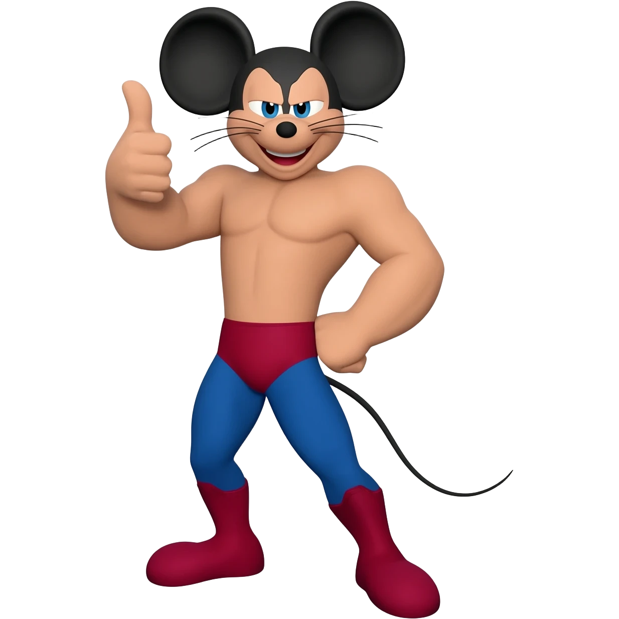Mighty mouse given him a thumbs up emoji