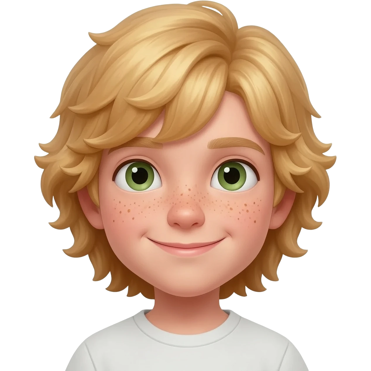 boy with long blonde wavy hair emoji