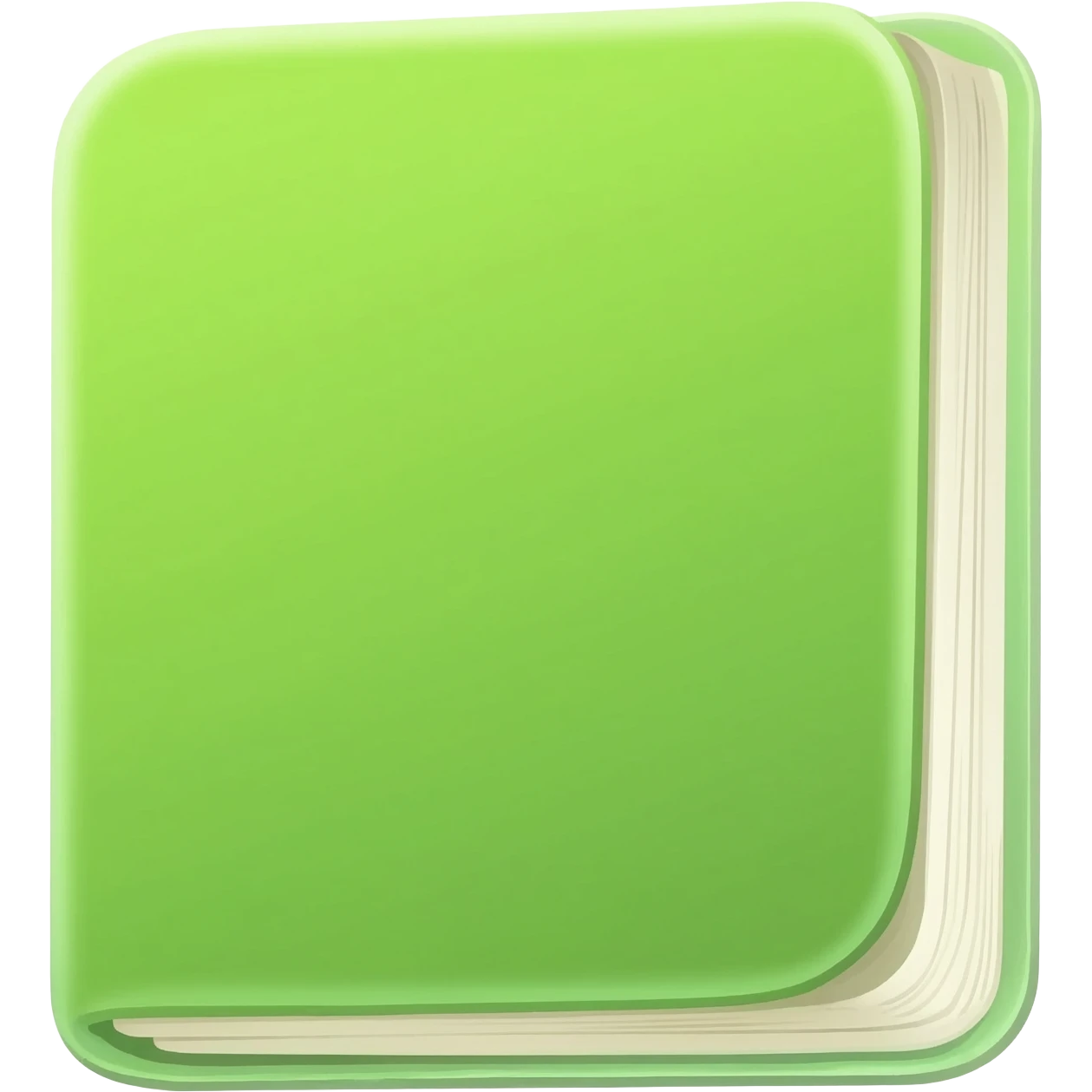 Hoja de nota verde foforecente emoji