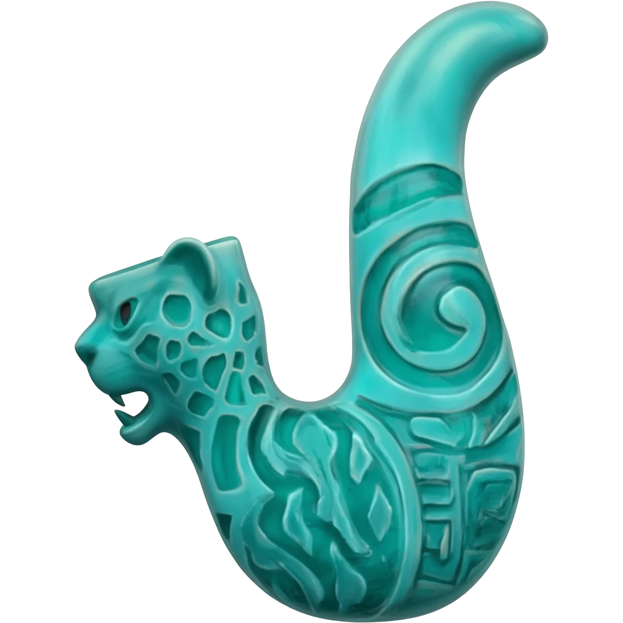 pipa chamanica con cabeza de pantera con humo emoji