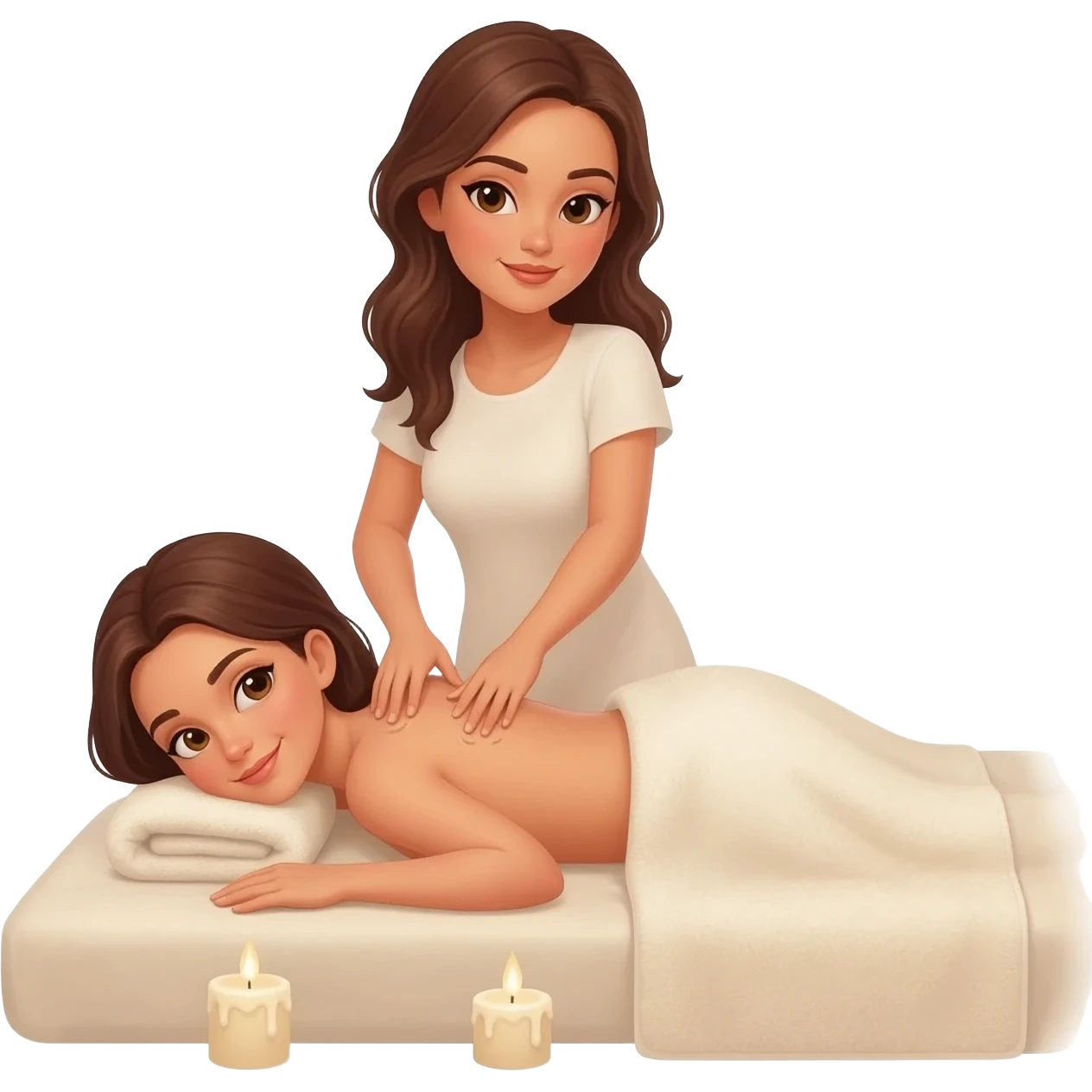 body massage in a luxury spa by a beautician emoji