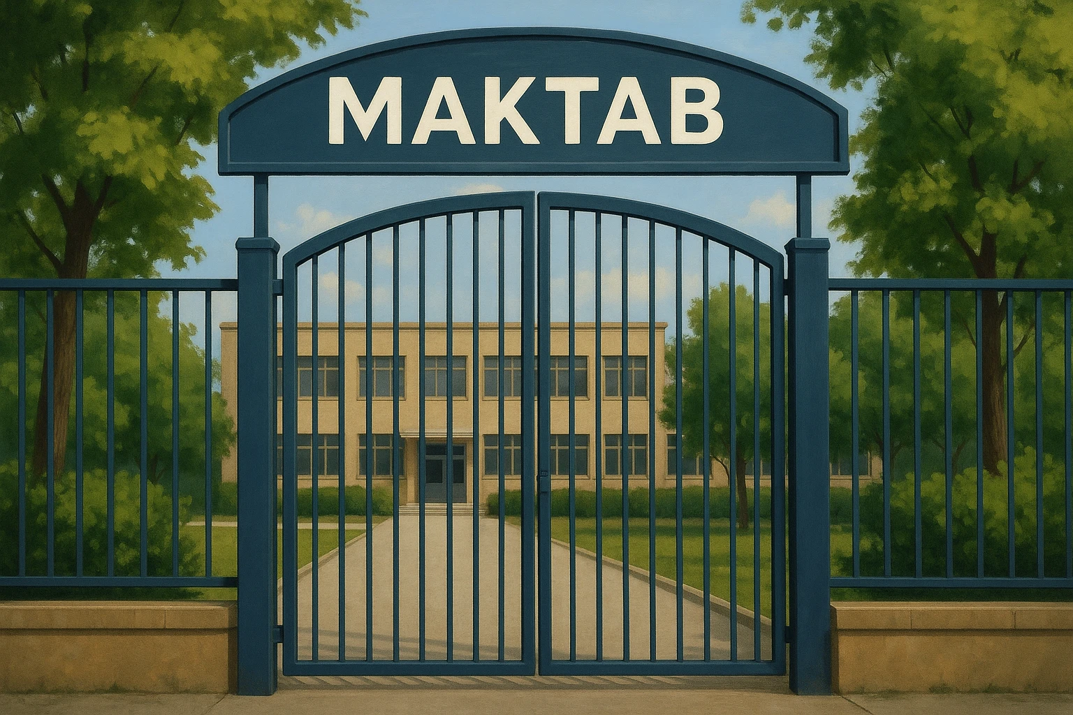 maktab darvozasini yasab ber emoji