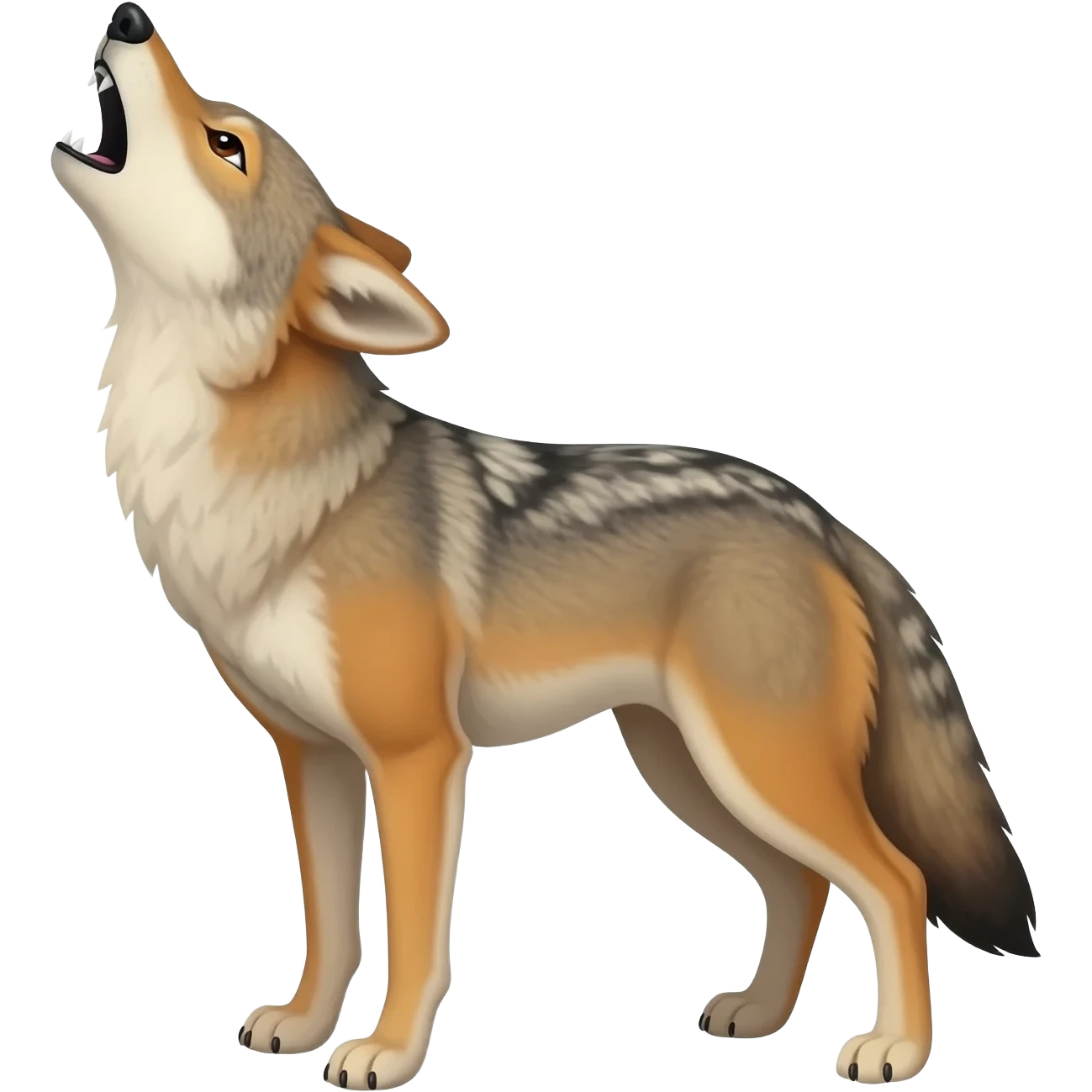 coyote howling at the moon emoji