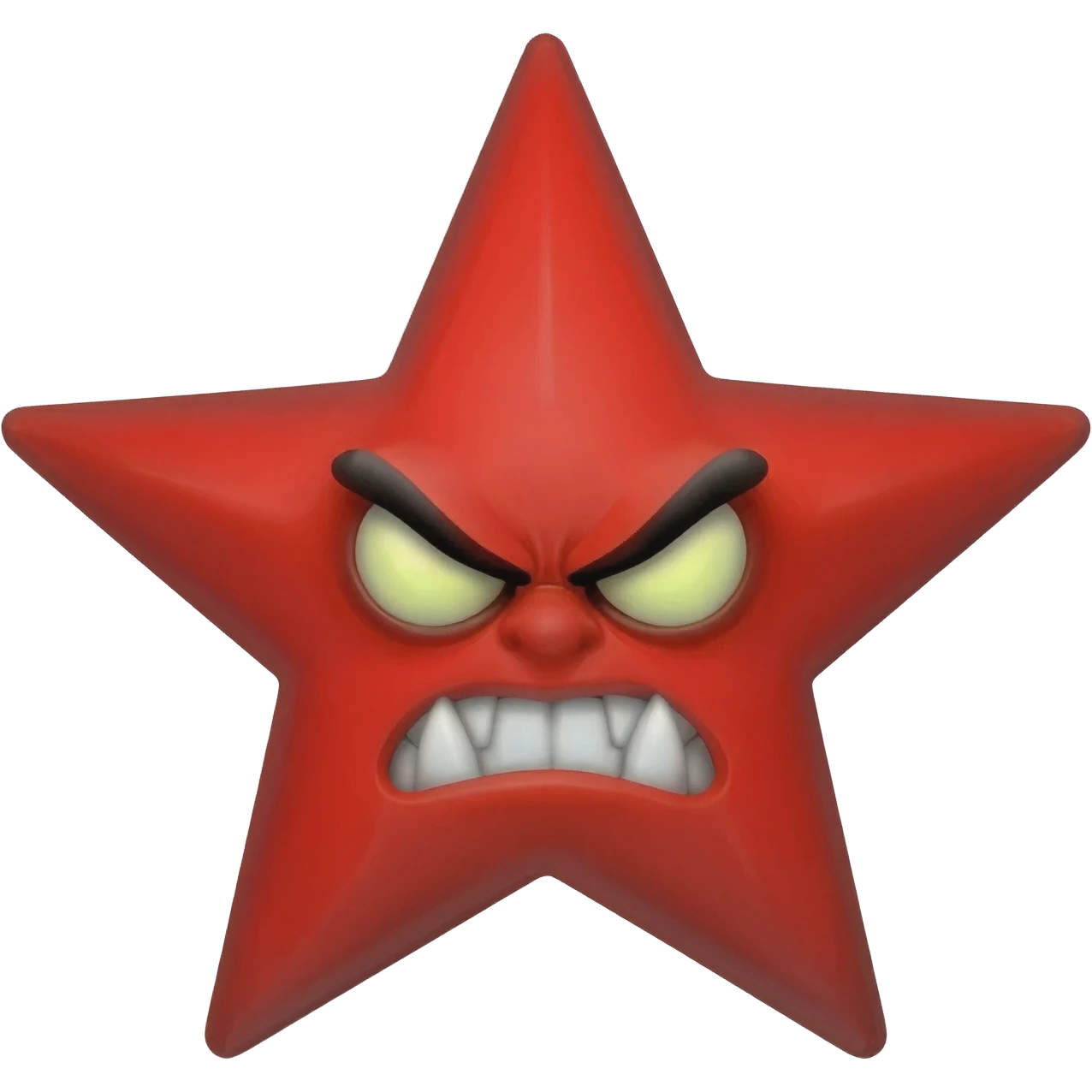 Red star emoji with angry face emoji