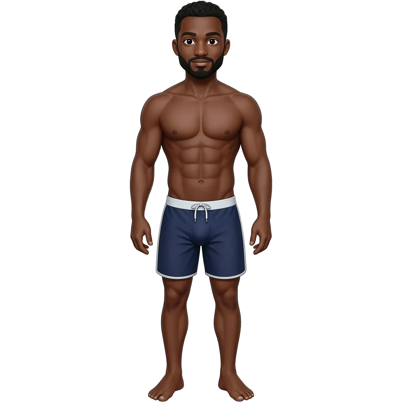 Black American man swim brief muscle with feet  emoji