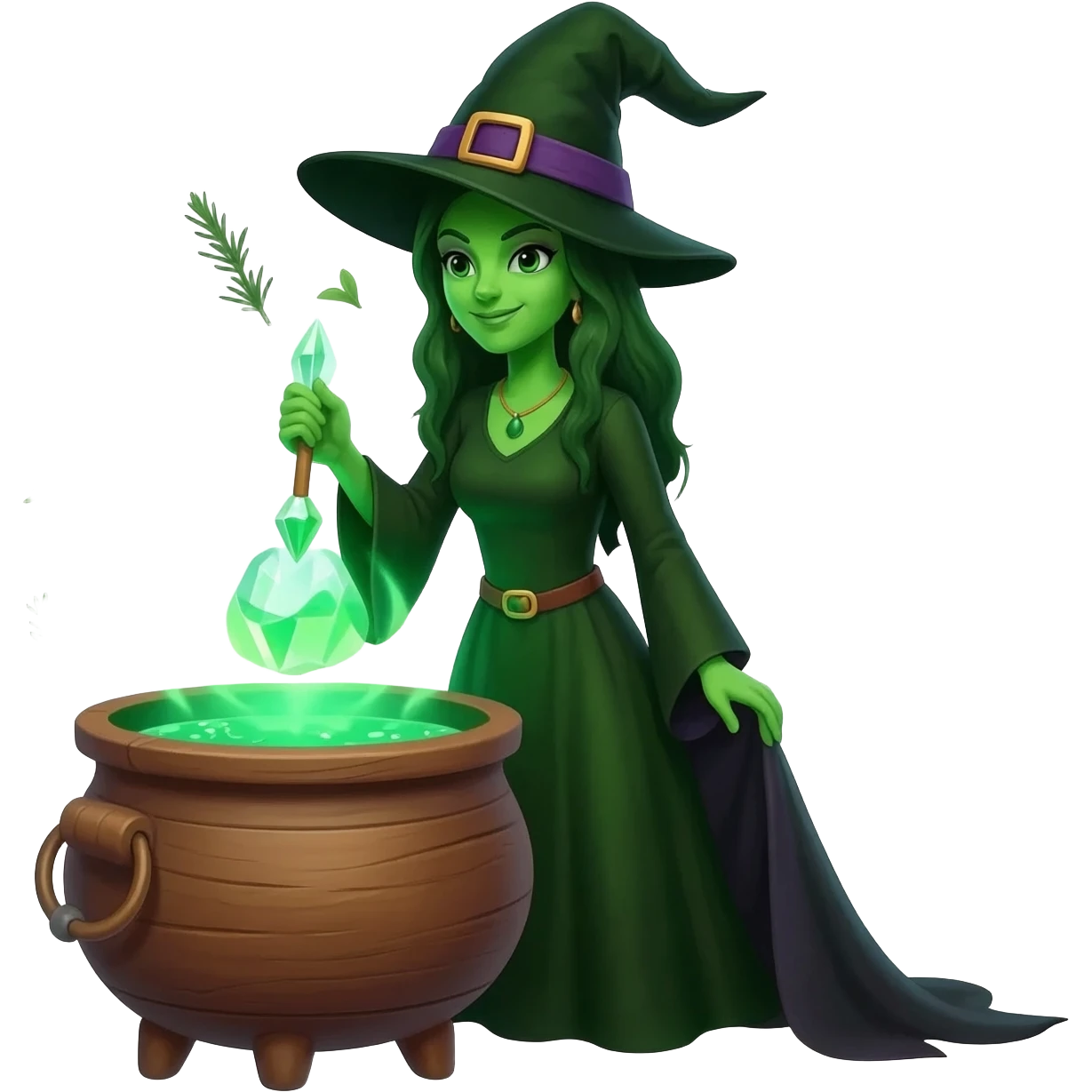 green witch cooking potion emoji