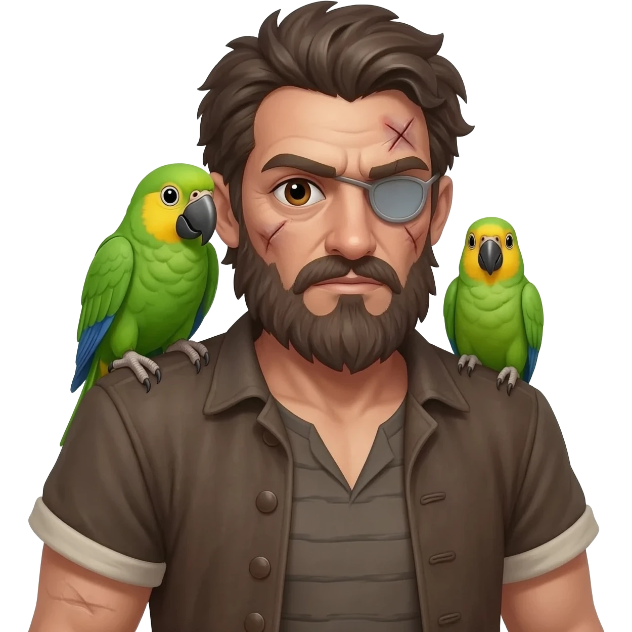 pirate and parrot emoji