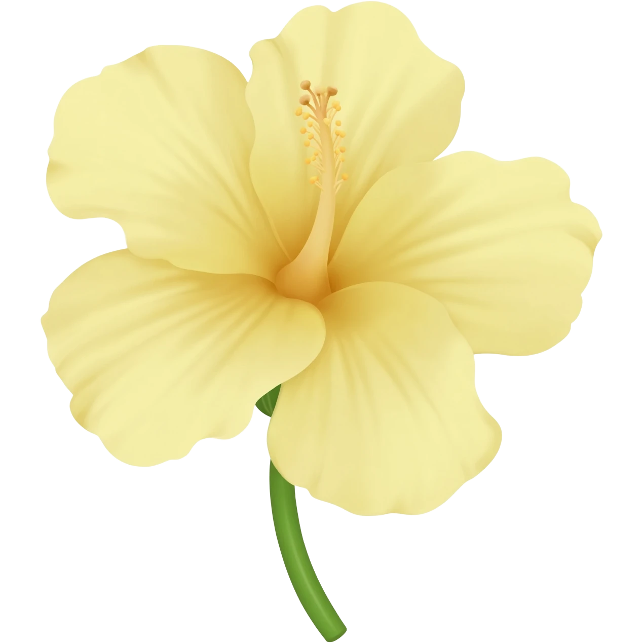 A pale yellow hibiscus emoji