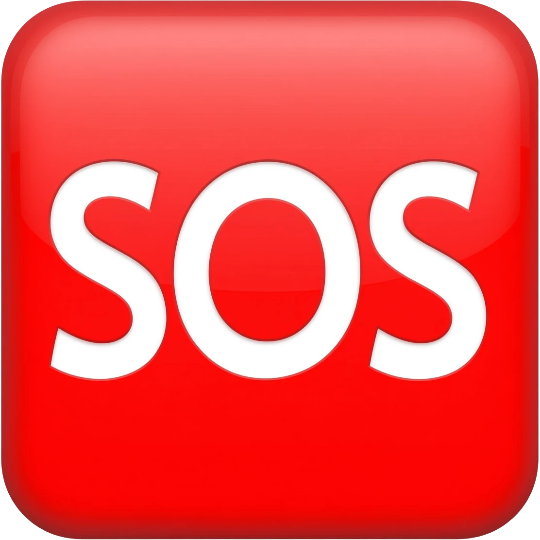 Red Square "SOS" emoji
