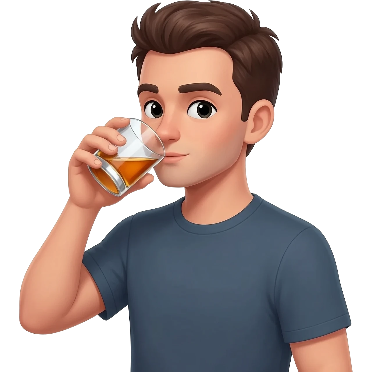 guy thin and tall drinking alcohol emoji