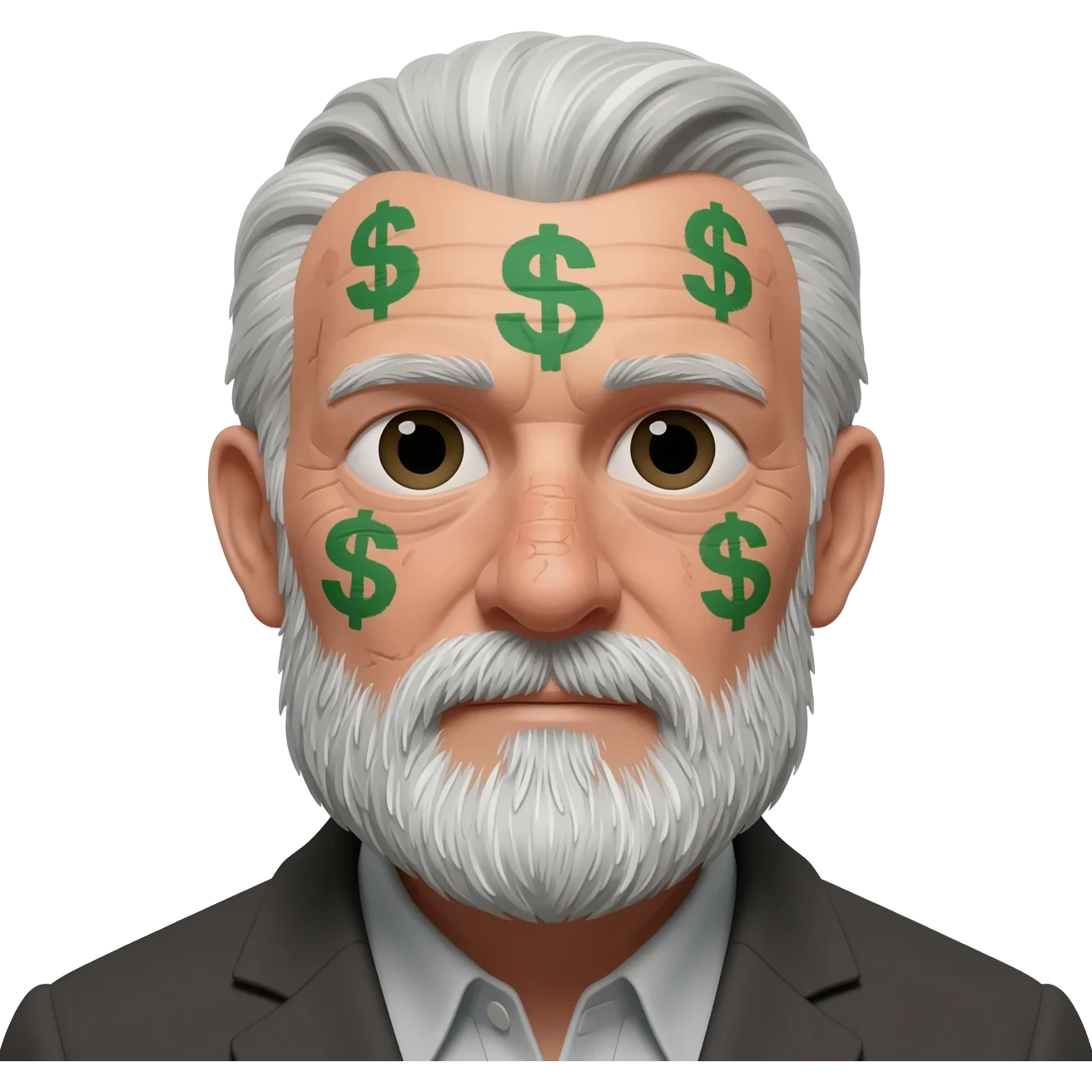 emoji face old man dollars emoji