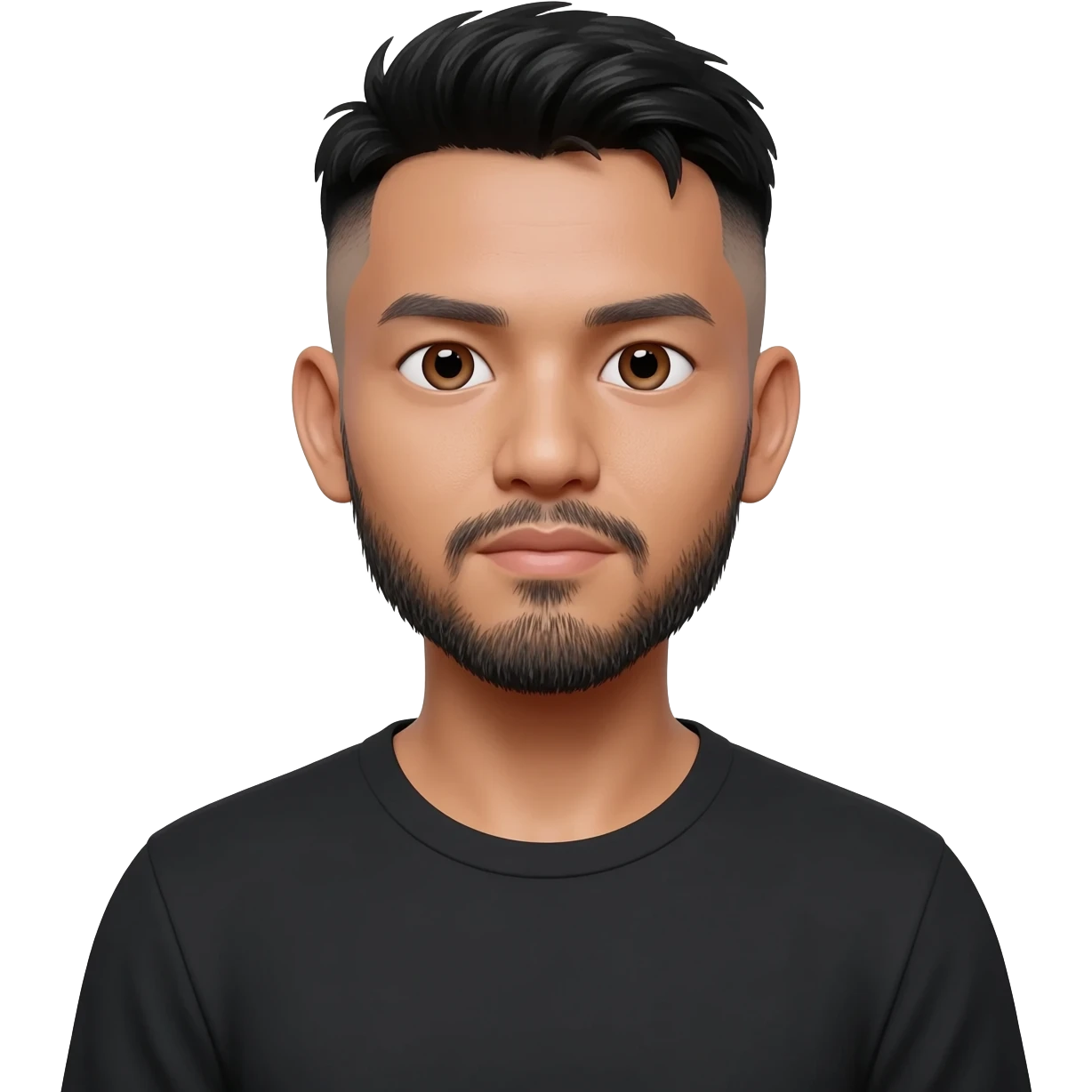 Thai young man at 25 years old fade hair cut emoji