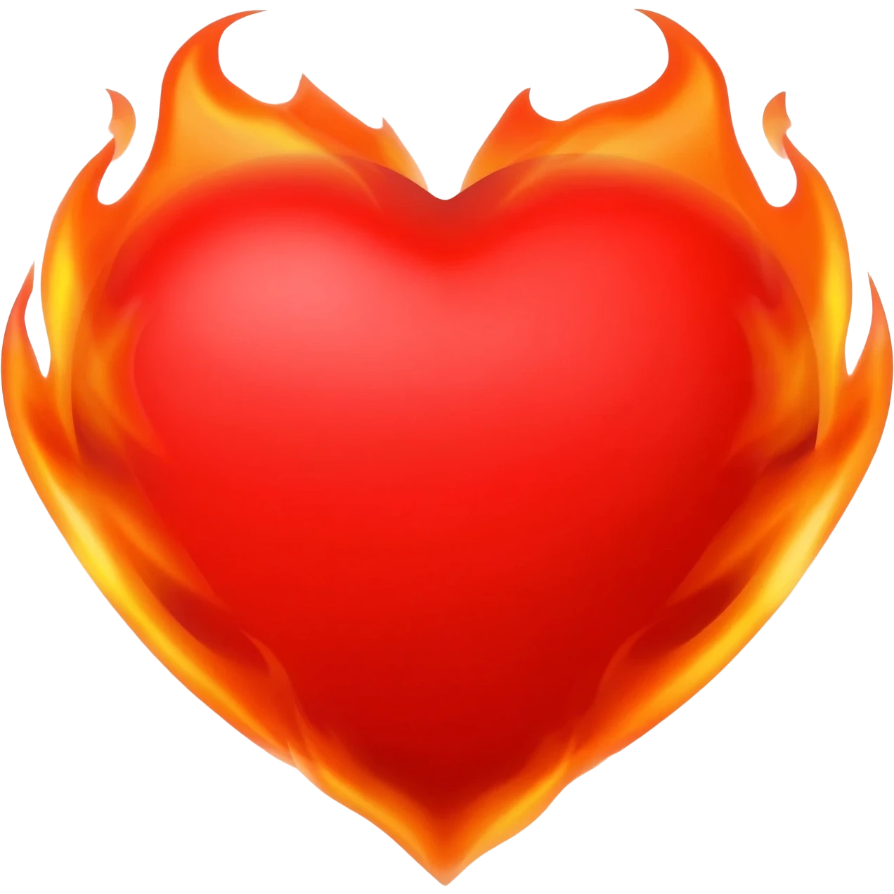 Corazon con fuego emoji