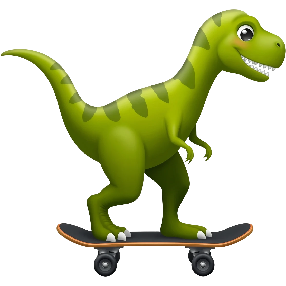 Dinosaur on a skateboard emoji