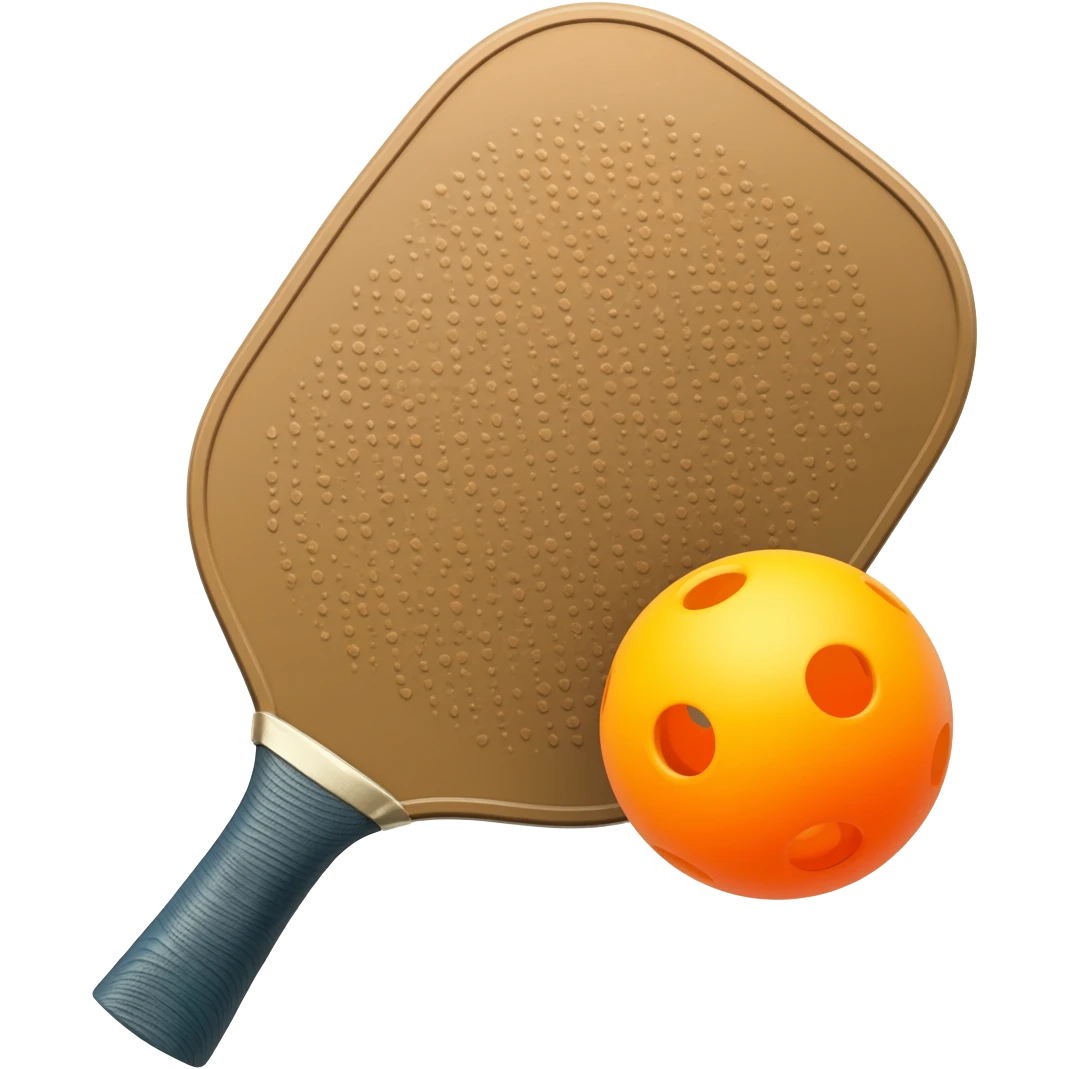 pickle ball paddle and ball emoji