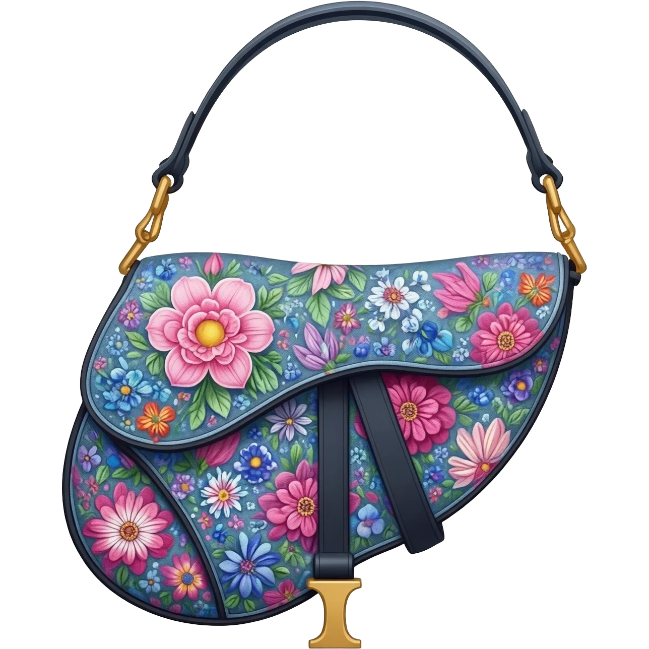 floral dior saddle bag emoji