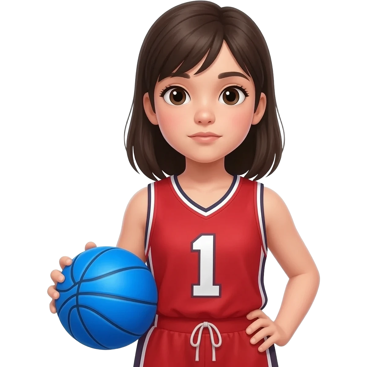 number 1 girl blue basketball emoji