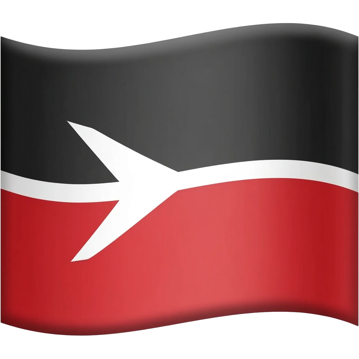 Erstelle mir eine fahne schwarz weiß rot emoji