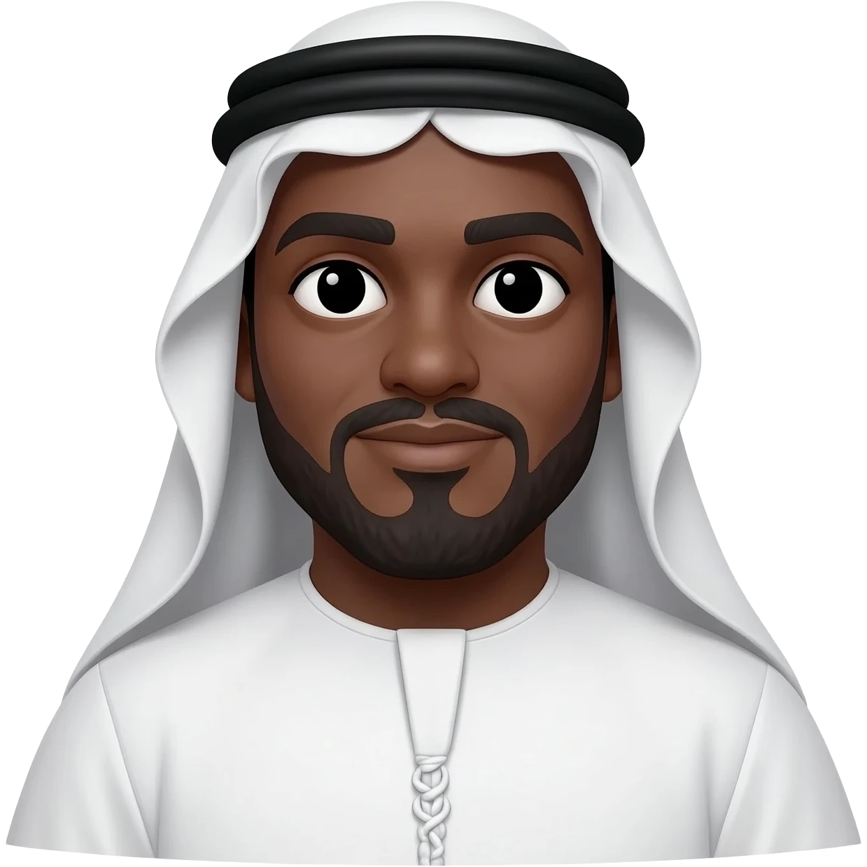 Black fat man in white thobe emoji
