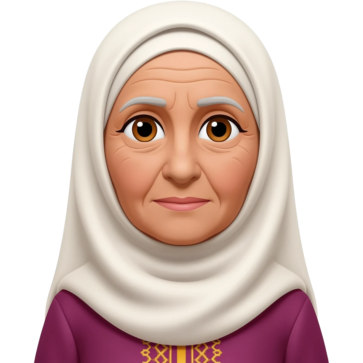 grand mére agée marocaine voilée emoji
