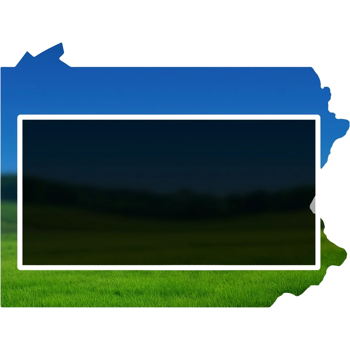 shape of pennsylvania state all black emoji