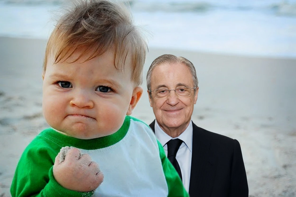 Подставь этому малышу лицо со второй фотографии. Но сделай у него такое же выражение, как у малыша (решительное).

Прозрачный фон emoji