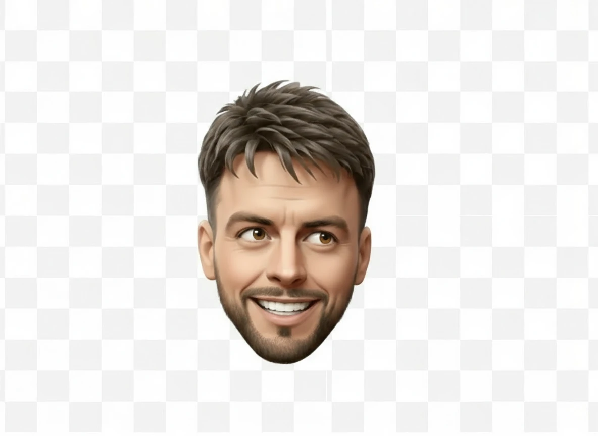 нарисуй точно такое же лицо, но глаза смотрят в противоположную сторону, без фона emoji