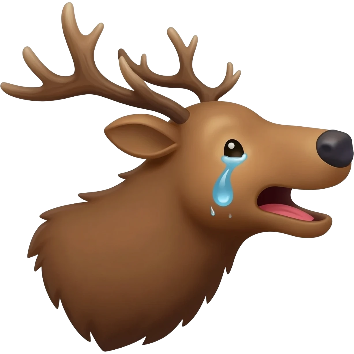 elchkopf diagonal stark lachen tränen emoji