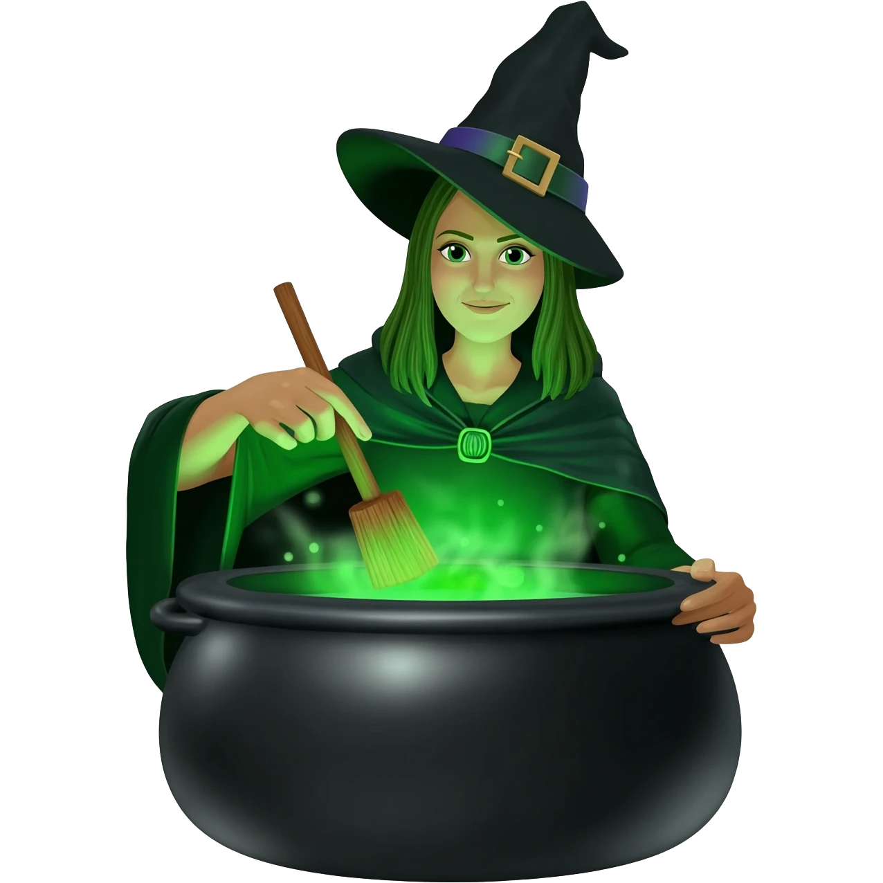 green witch cooking potion emoji