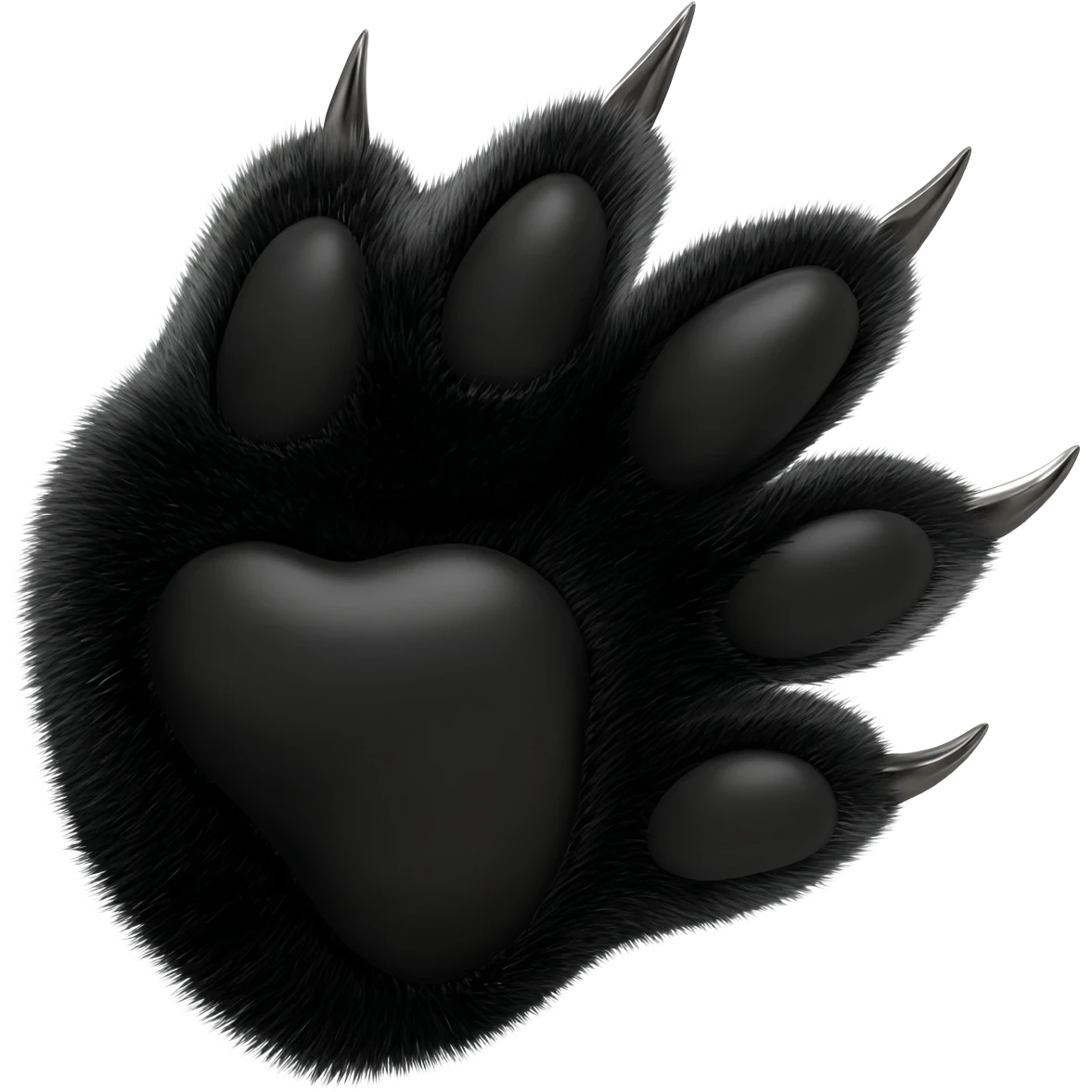 In black color dog single paw text symbol emoji