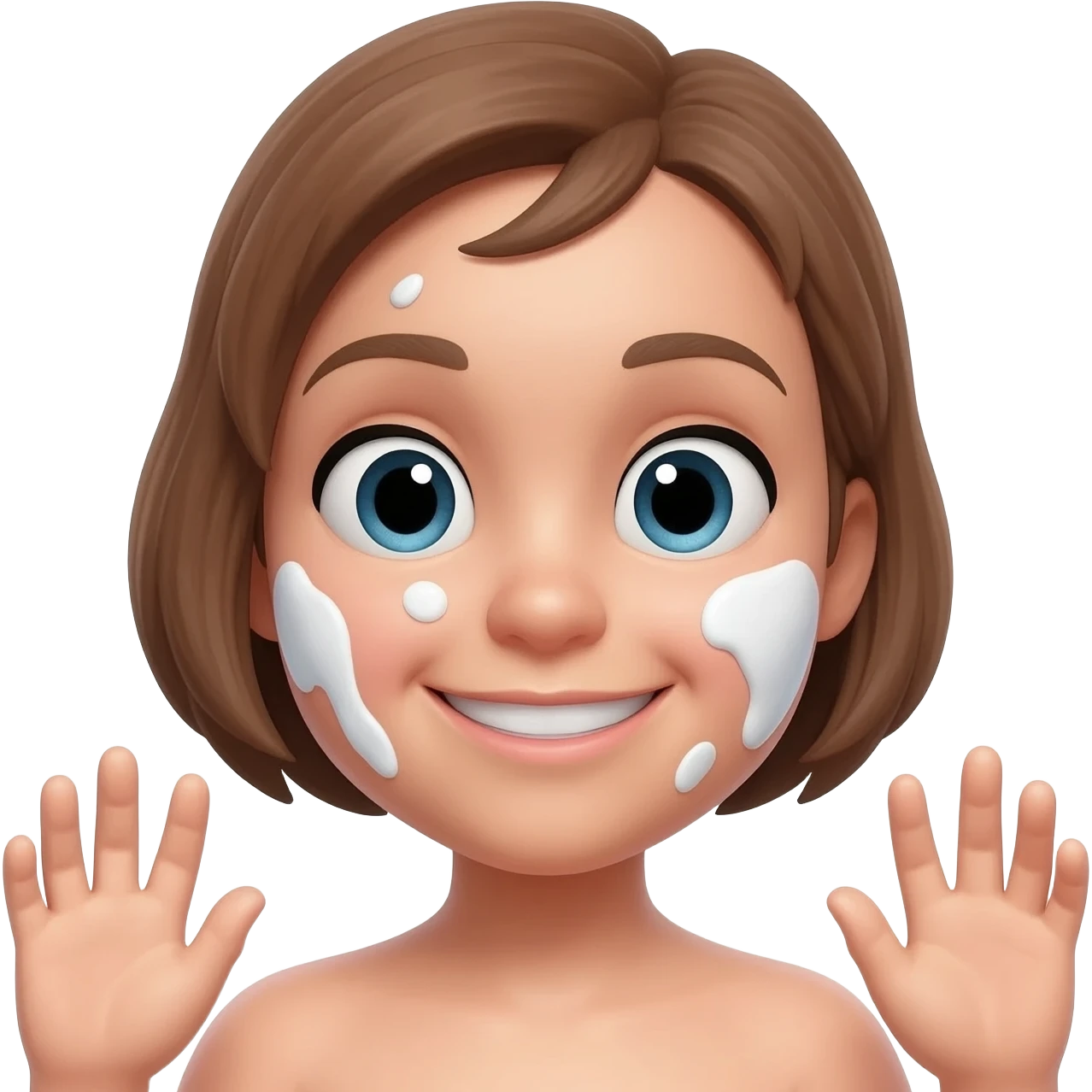 Cum all over her face and hands and tots emoji