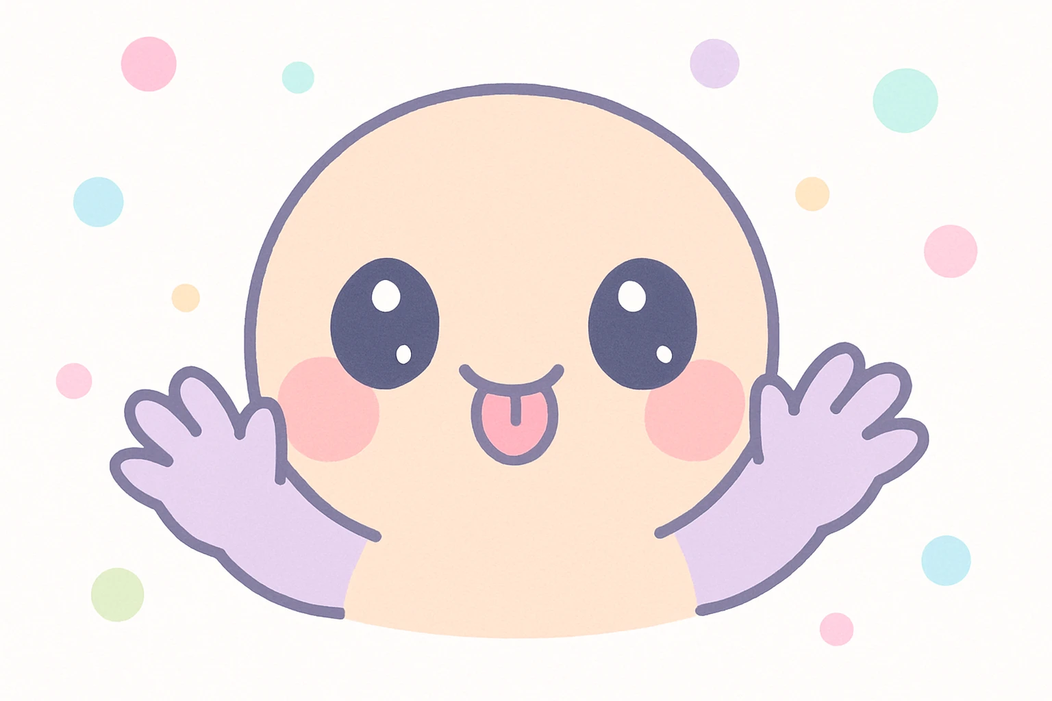 happy face with tongue out, hands sideways on both sides of the face emoji