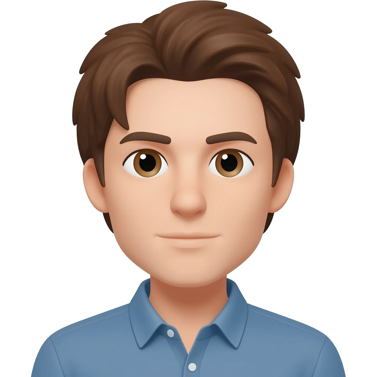 Brown hair with emoji