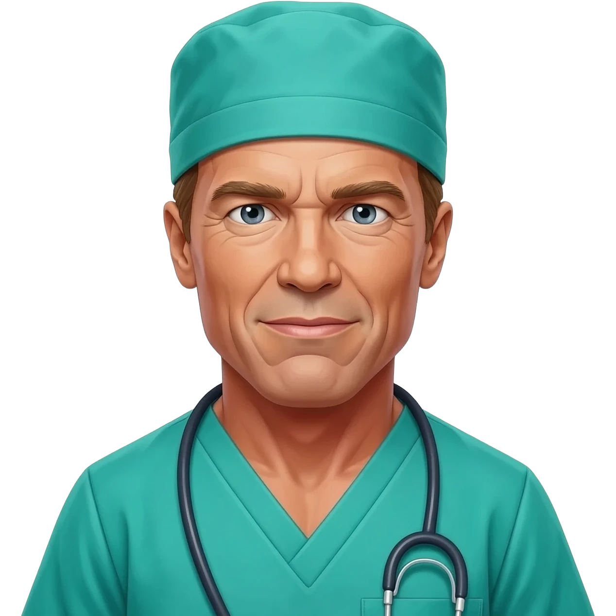 Arnold Schwarzenegger dress up as a Surgeon emoji