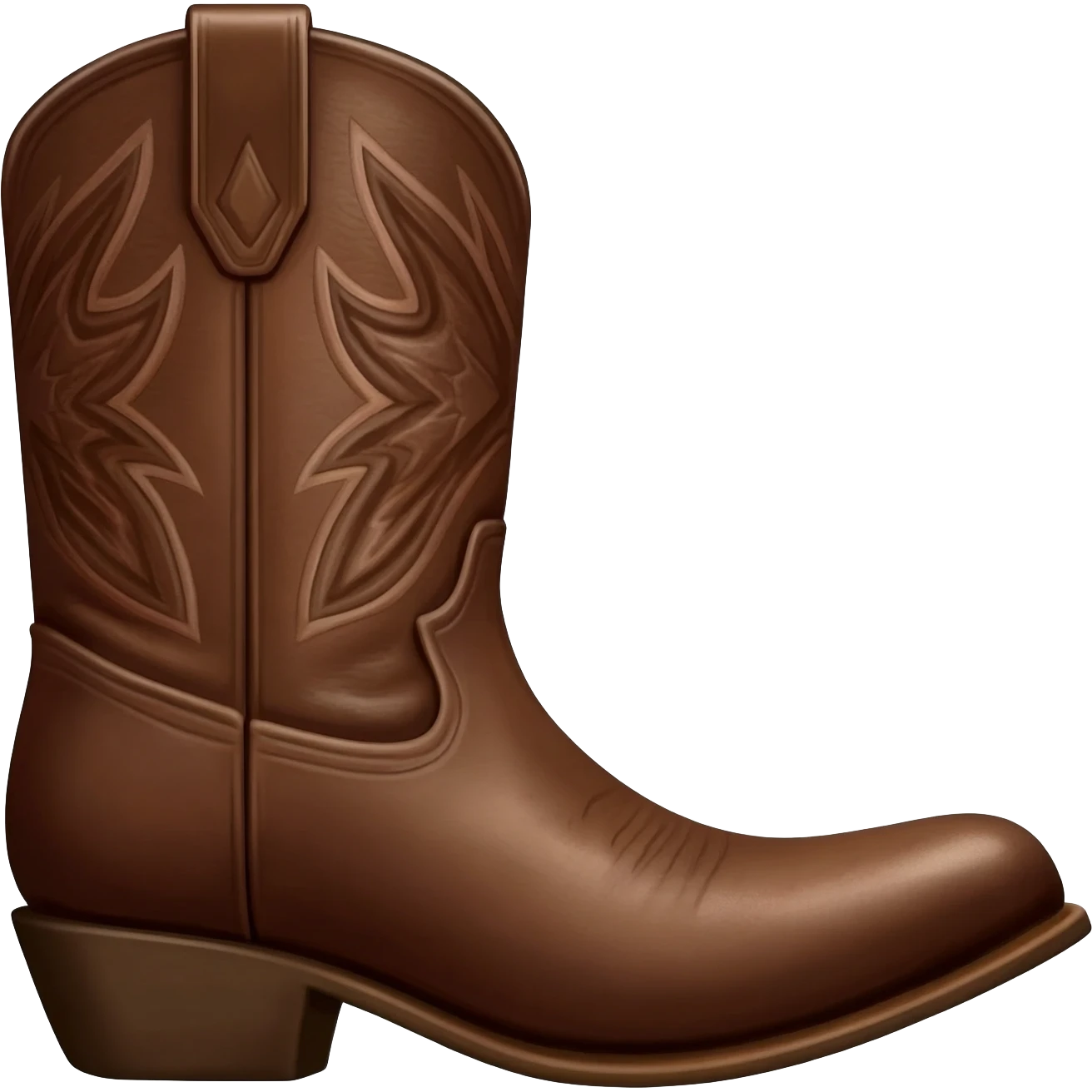 bota vaquera alta con brillos cafe emoji