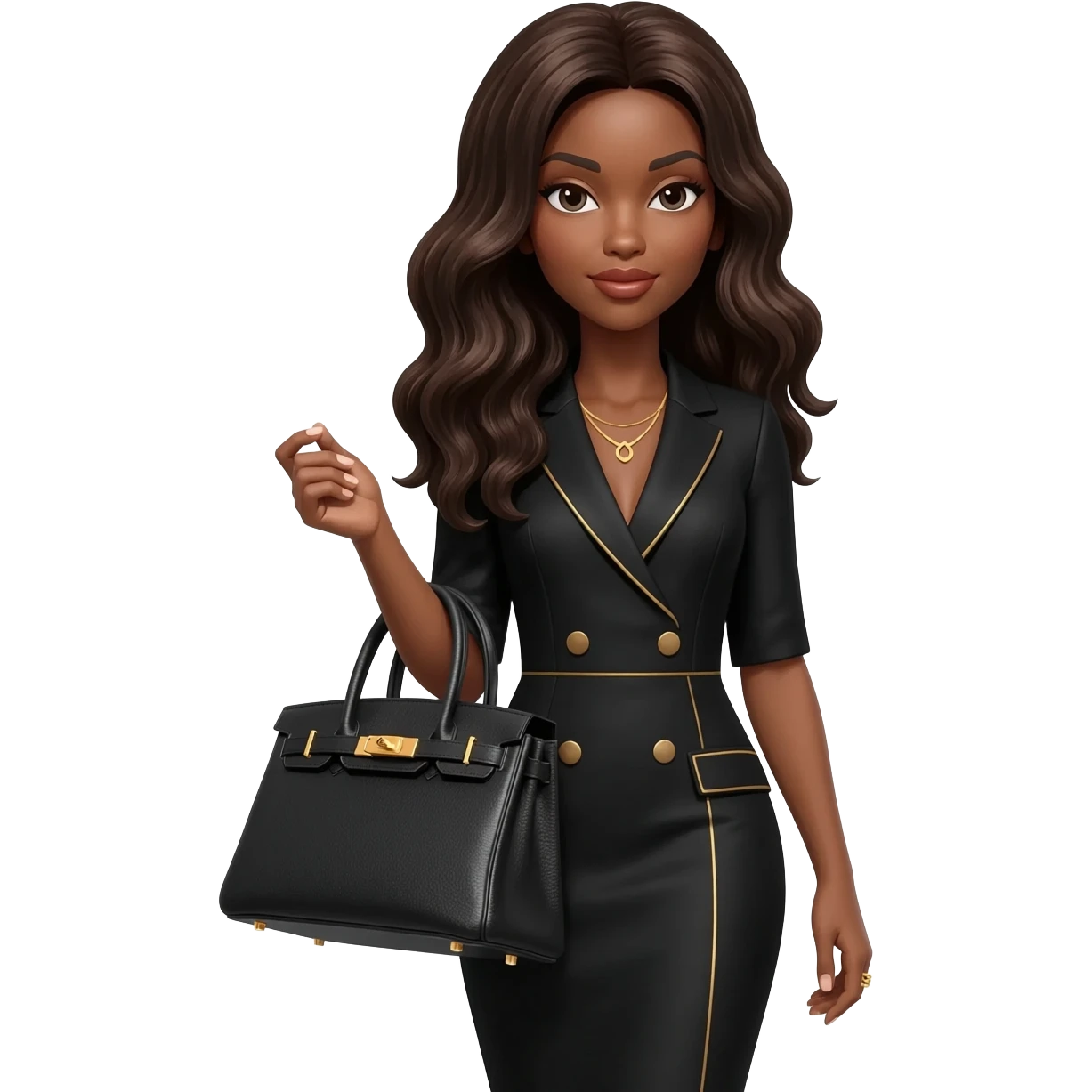 Gonemili Grace mode avec sac a main emoji