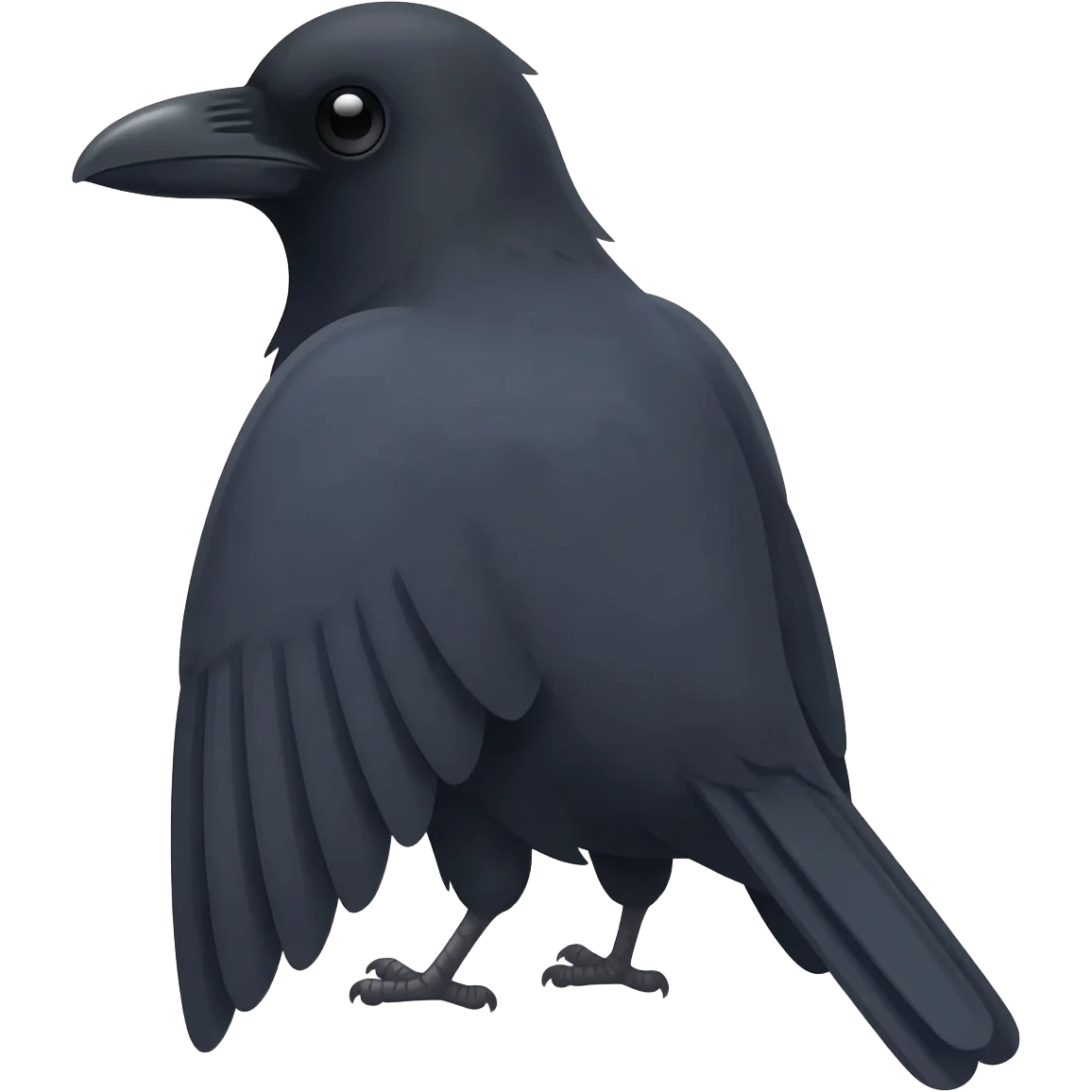 Arkası dönük karga emoji