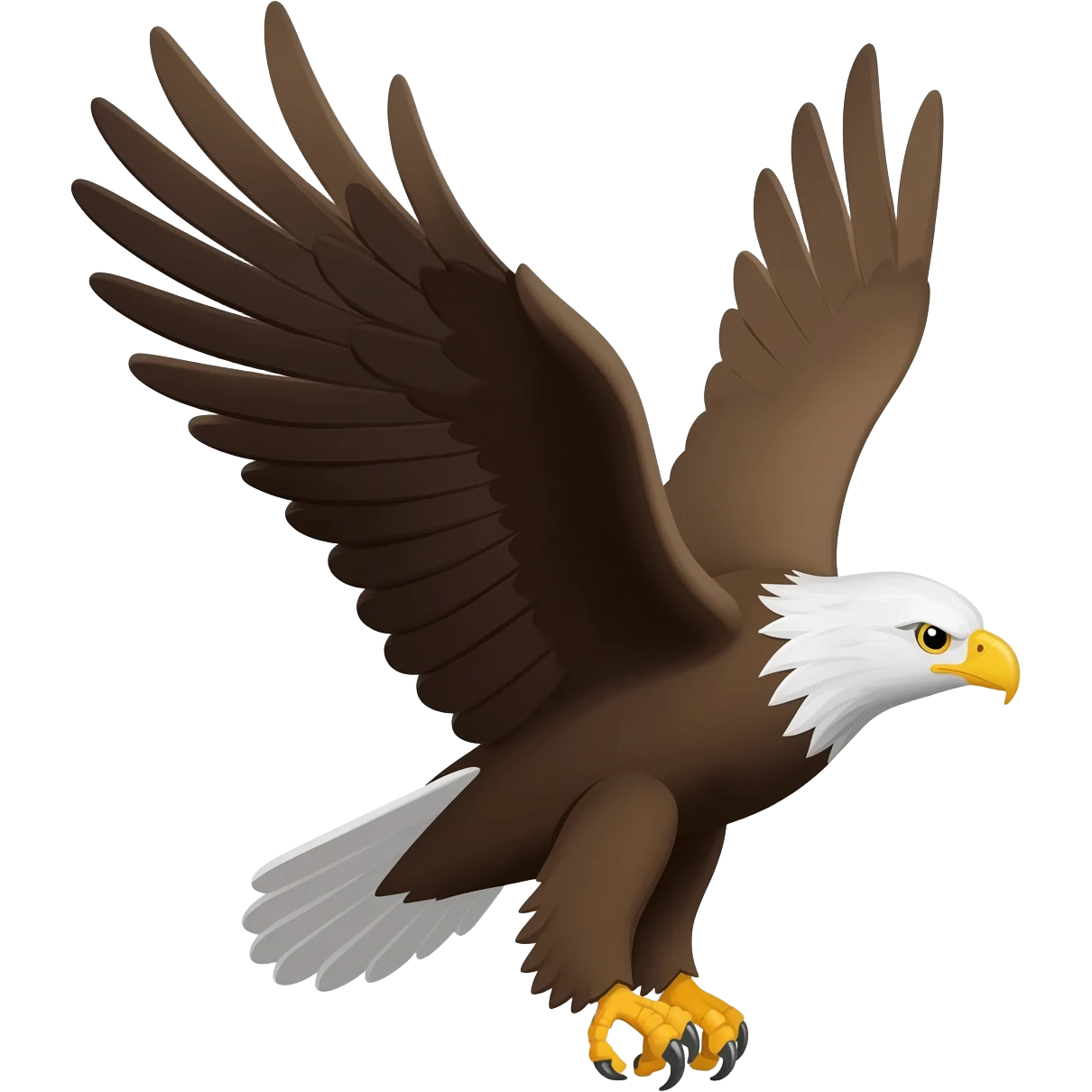 Kanatlarını yukarı dogru acmis kartal sağ profilden emoji