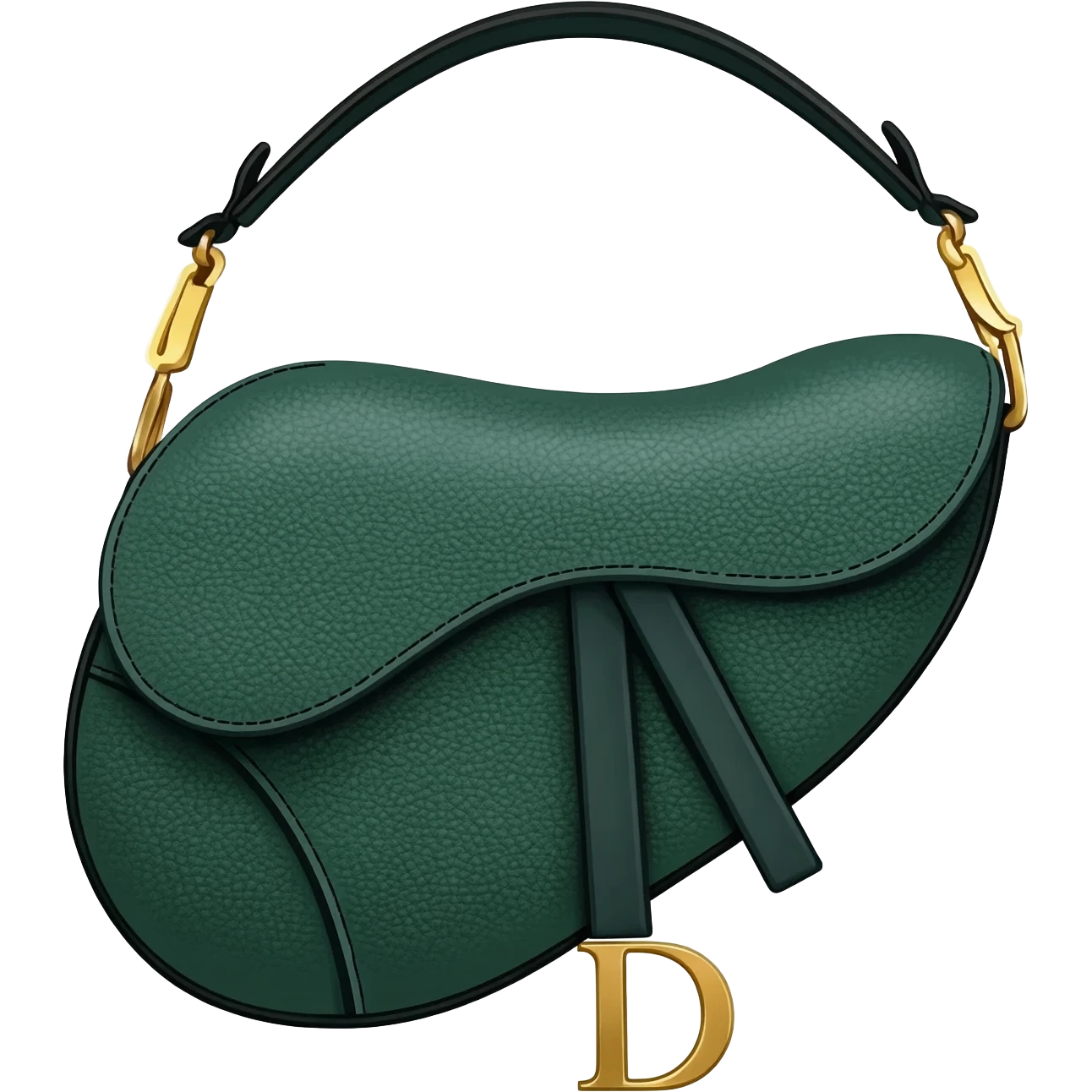 dark green dior saddle bag emoji