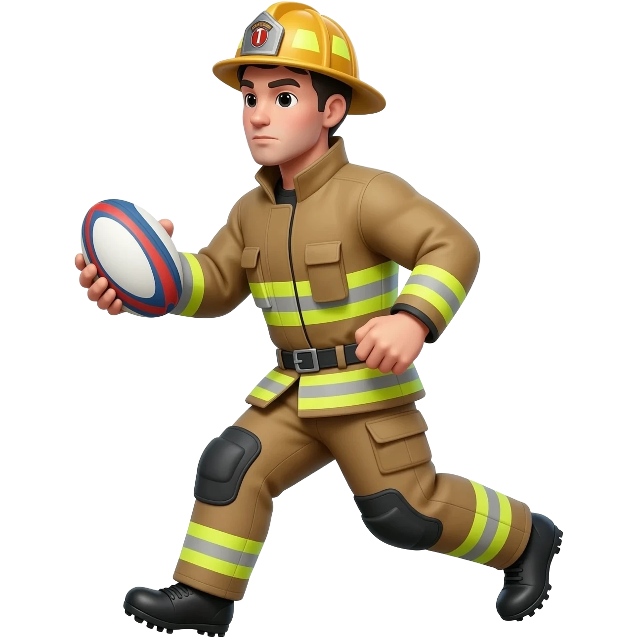 Rugby playing firefighter emoji