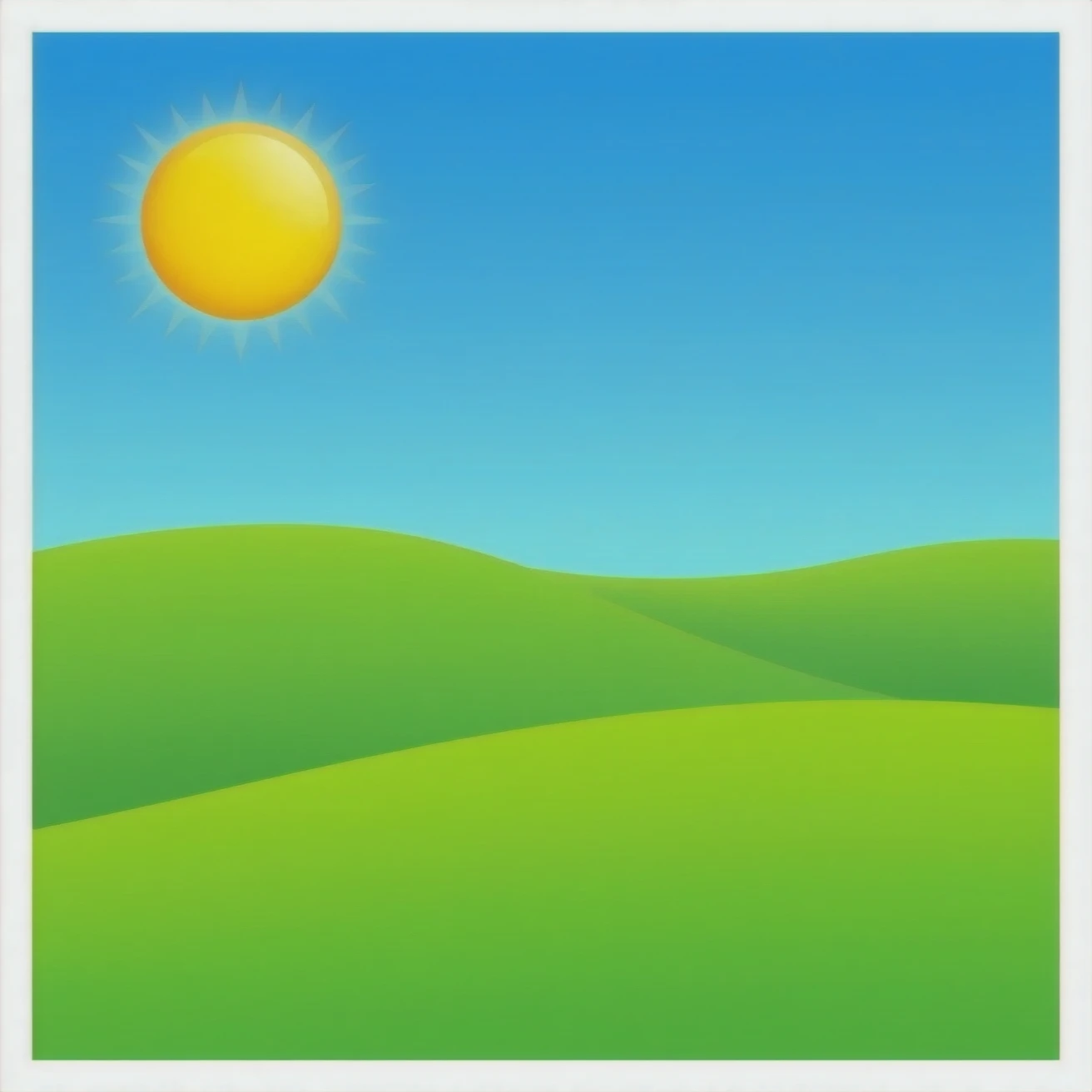 lawn and big sun emoji
