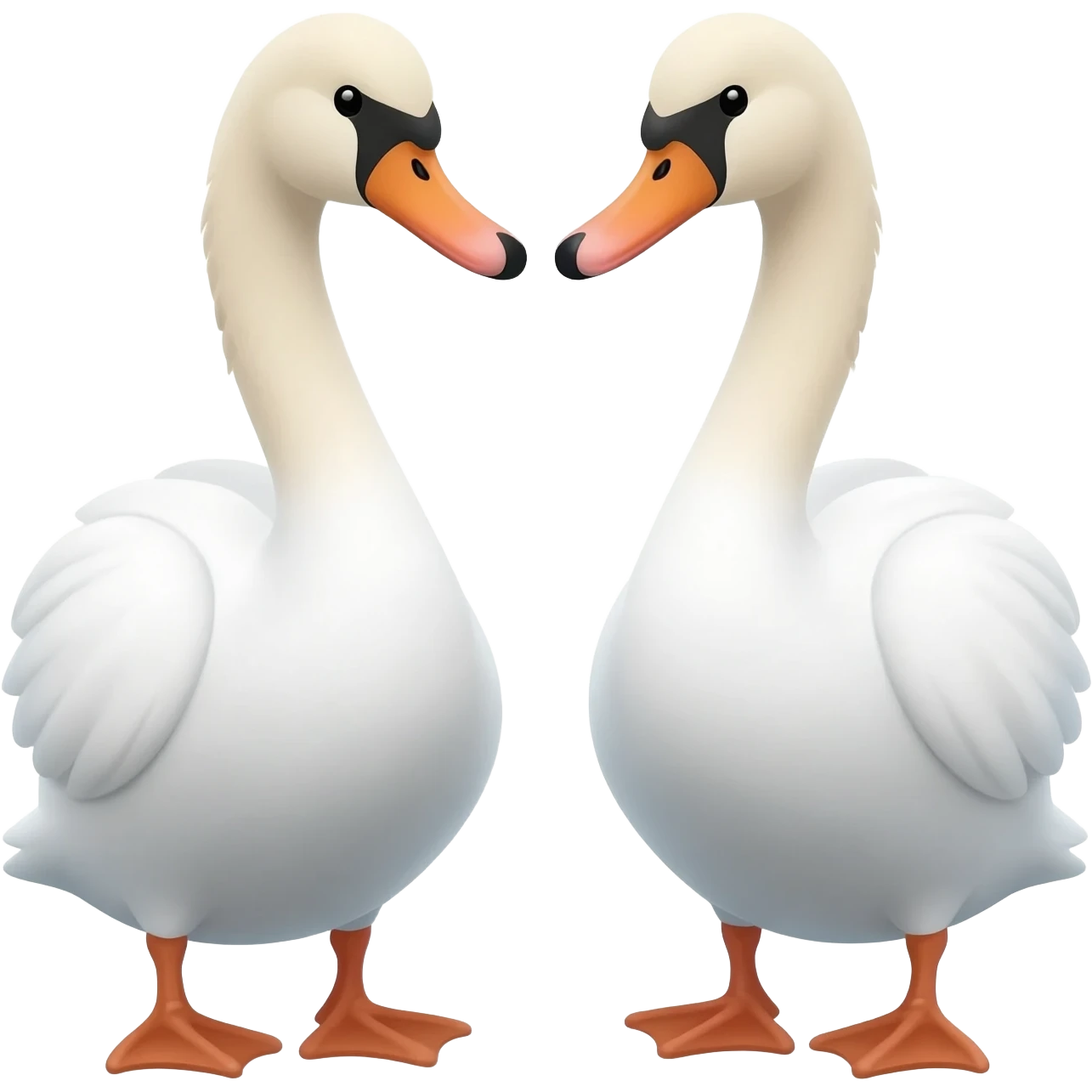 Twos swans emoji