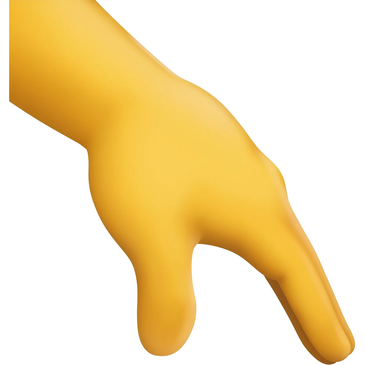 Yellow Leftward Pushing Hand emoji