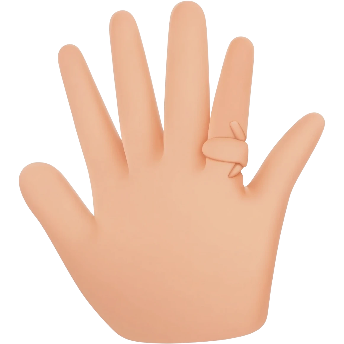 Hand with 5 fingers with middle fingers half fold emoji